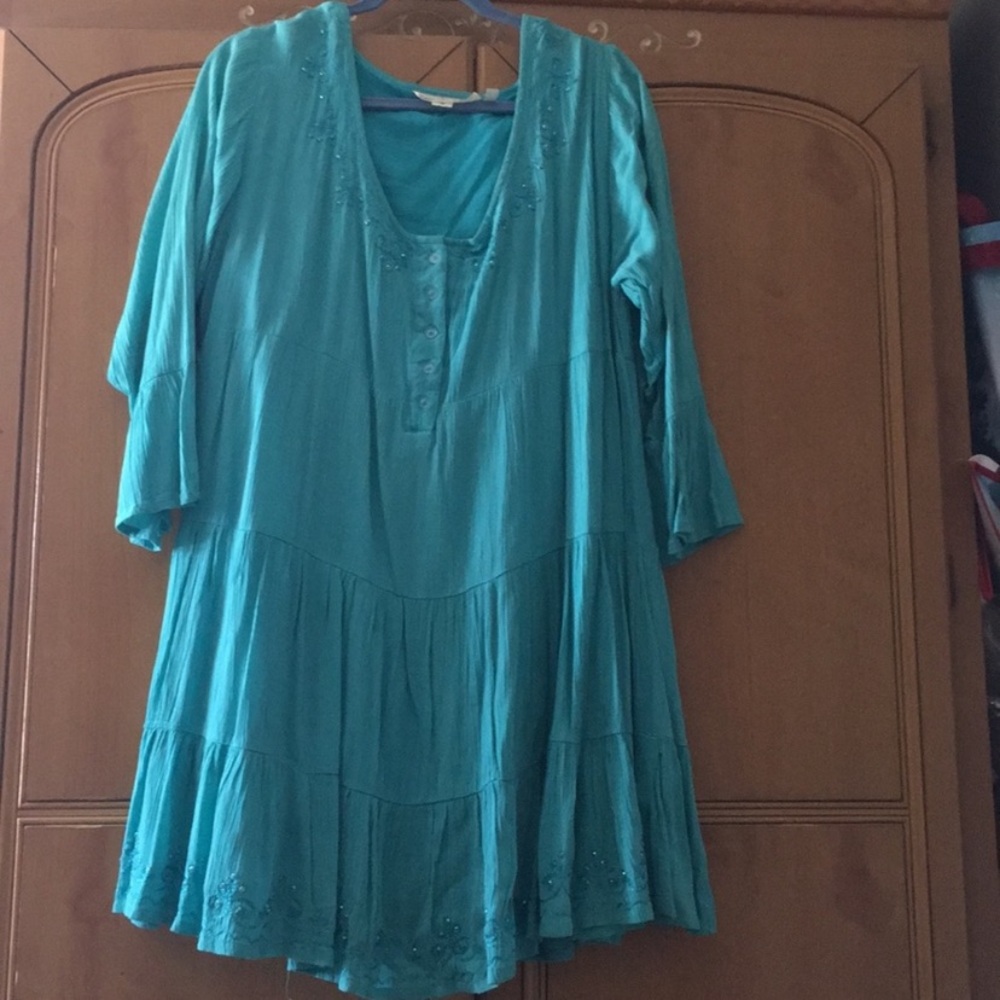 Simply Noelle XXL Tunic Turquoise